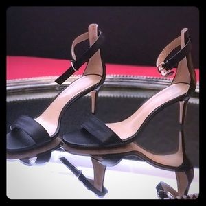Black Ann Taylor Ankle Strap Heels